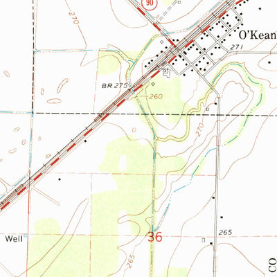 United States Geological Survey O'Kean, AR (1965, 24000-Scale) digital map