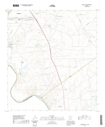United States Geological Survey O'Keefe Lake, TX (2022, 24000-Scale) digital map