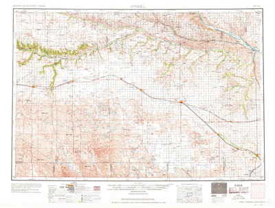 United States Geological Survey O'Neill, NE-SD (1969, 250000-Scale) digital map
