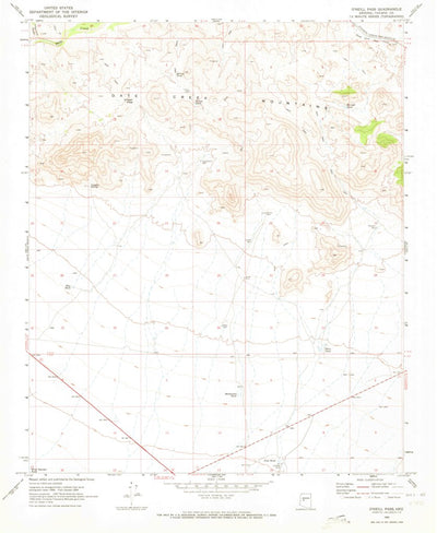 United States Geological Survey O'Neill Pass, AZ (1969, 24000-Scale) digital map