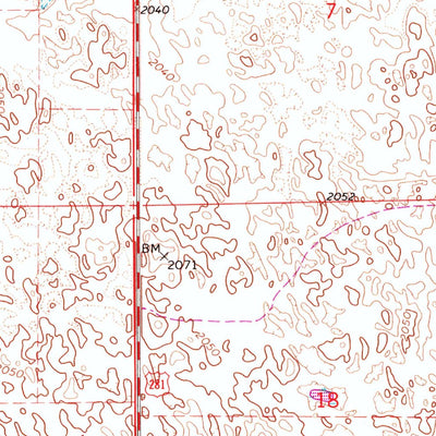United States Geological Survey O'Neill SW, NE (1964, 24000-Scale) digital map
