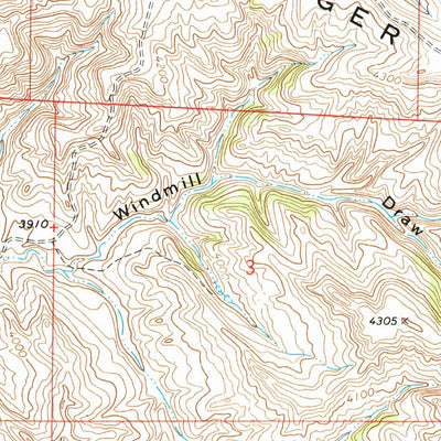 United States Geological Survey O T O Ranch, WY-MT (1970, 24000-Scale) digital map
