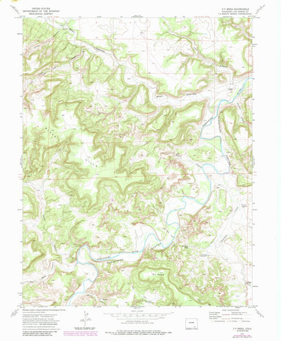United States Geological Survey O V Mesa, CO (1972, 24000-Scale) digital map
