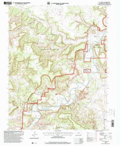 United States Geological Survey O V Mesa, CO (1996, 24000-Scale) digital map