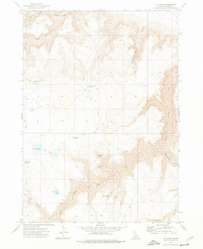United States Geological Survey O X Lake, ID (1972, 24000-Scale) digital map