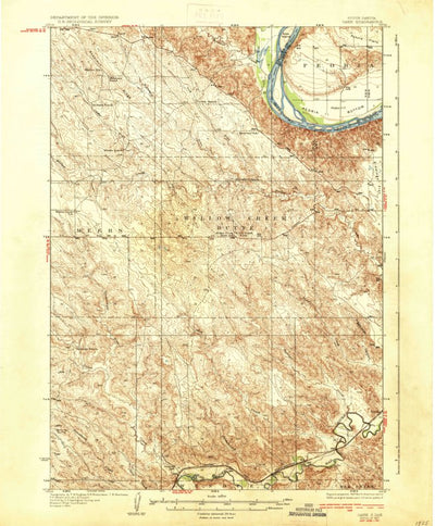 United States Geological Survey Oahe, SD (1937, 62500-Scale) digital map