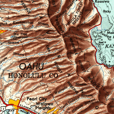 United States Geological Survey Oahu, HI (1961, 250000-Scale) digital map