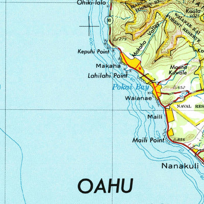 United States Geological Survey Oahu, HI (1970, 250000-Scale) digital map