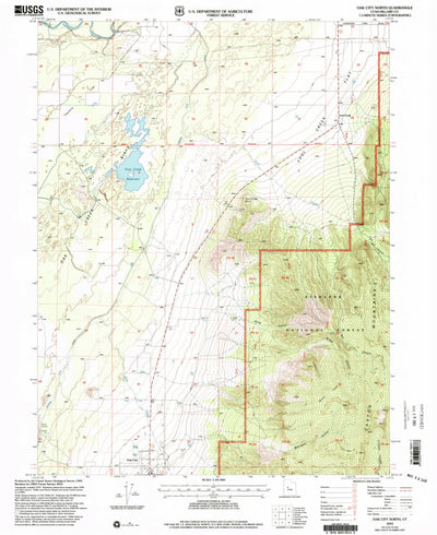 United States Geological Survey Oak City North, UT (2001, 24000-Scale) digital map