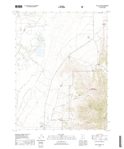 United States Geological Survey Oak City North, UT (2020, 24000-Scale) digital map