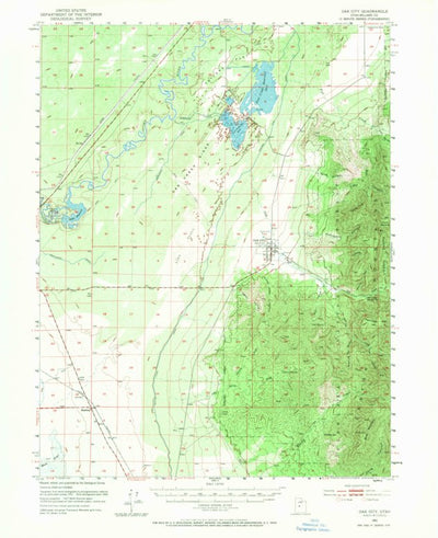 United States Geological Survey Oak City, UT (1951, 62500-Scale) digital map