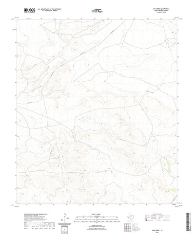 United States Geological Survey Oak Creek, TX (2022, 24000-Scale) digital map