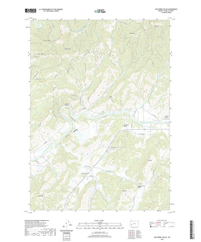 United States Geological Survey Oak Creek Valley, OR (2020, 24000-Scale) digital map