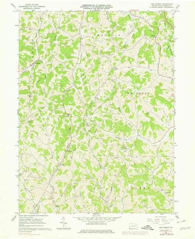 United States Geological Survey Oak Forest, PA (1961, 24000-Scale) digital map