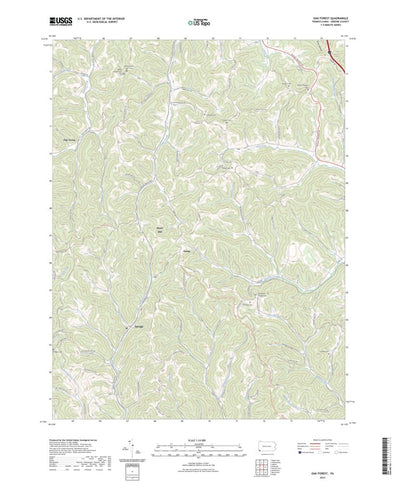 United States Geological Survey Oak Forest, PA (2023, 24000-Scale) digital map