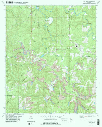 United States Geological Survey Oak Grove, AL (1980, 24000-Scale) digital map