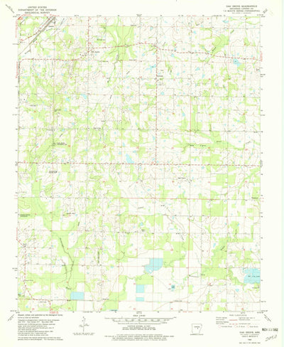 United States Geological Survey Oak Grove, AR (1982, 24000-Scale) digital map