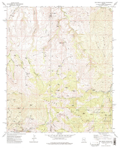 United States Geological Survey Oak Grove Canyon, AZ (1972, 24000-Scale) digital map