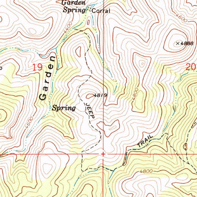 United States Geological Survey Oak Grove Canyon, AZ (1972, 24000-Scale) digital map