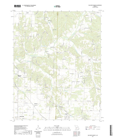 United States Geological Survey Oak Grove Heights, MO (2021, 24000-Scale) digital map