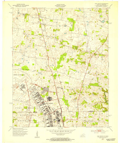 United States Geological Survey Oak Grove, KY-TN (1951, 24000-Scale) digital map