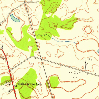 United States Geological Survey Oak Grove, KY-TN (1951, 24000-Scale) digital map