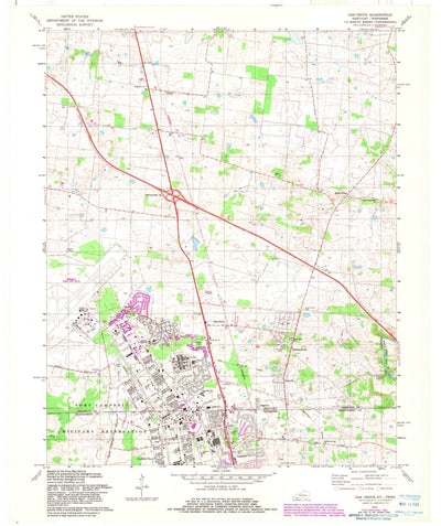 United States Geological Survey Oak Grove, KY-TN (1979, 24000-Scale) digital map