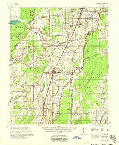 United States Geological Survey Oak Grove, LA (1958, 62500-Scale) digital map