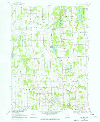 United States Geological Survey Oak Grove, MI (1968, 24000-Scale) digital map