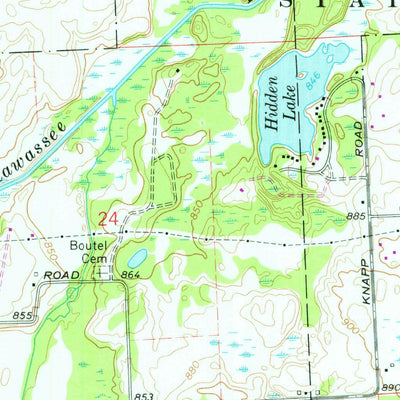 United States Geological Survey Oak Grove, MI (1968, 24000-Scale) digital map