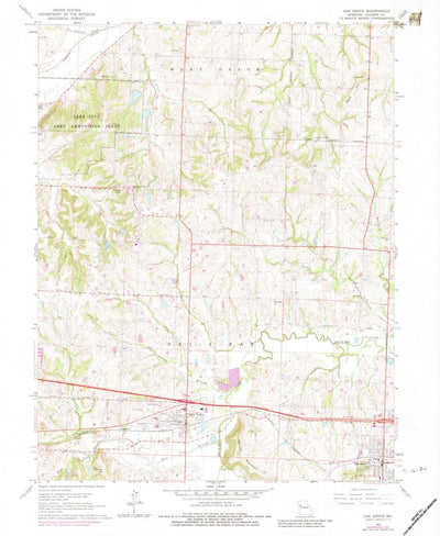 United States Geological Survey Oak Grove, MO (1965, 24000-Scale) digital map
