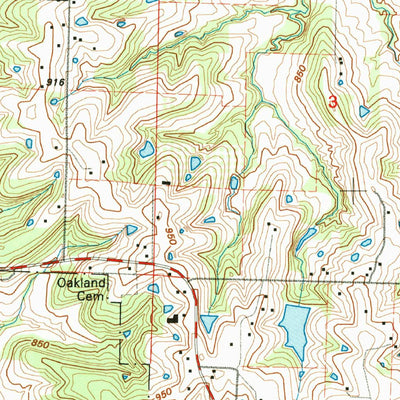 United States Geological Survey Oak Grove, MO (1990, 24000-Scale) digital map