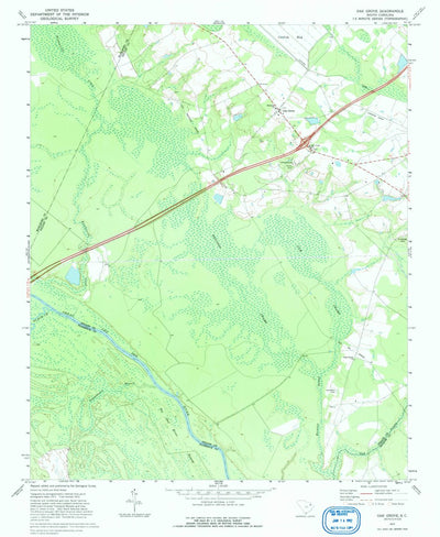 United States Geological Survey Oak Grove, SC (1972, 24000-Scale) digital map