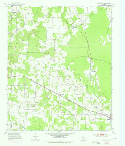 United States Geological Survey Oak Grove, TX (1950, 24000-Scale) digital map