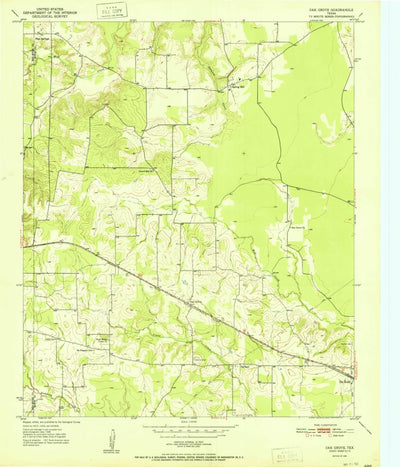United States Geological Survey Oak Grove, TX (1951, 24000-Scale) digital map