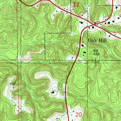 United States Geological Survey Oak Hill, AL (1981, 24000-Scale) digital map