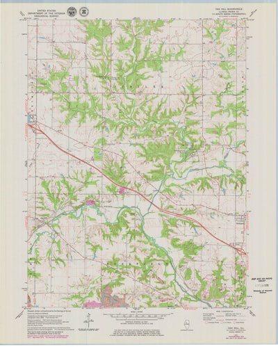 United States Geological Survey Oak Hill, IL (1971, 24000-Scale) digital map