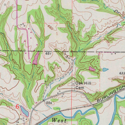 United States Geological Survey Oak Hill, IL (1971, 24000-Scale) digital map