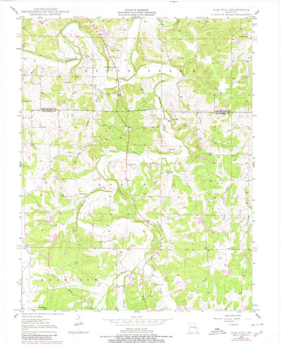 United States Geological Survey Oak Hill, MO (1948, 24000-Scale) digital map