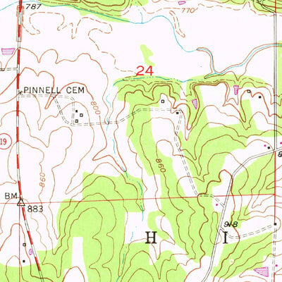United States Geological Survey Oak Hill, MO (1948, 24000-Scale) digital map