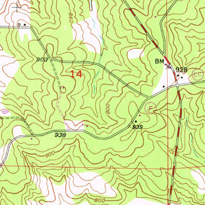 United States Geological Survey Oak Hill, MO (1948, 24000-Scale) digital map