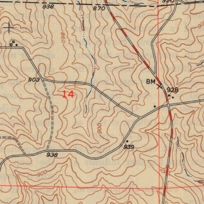 United States Geological Survey Oak Hill, MO (1949, 24000-Scale) digital map