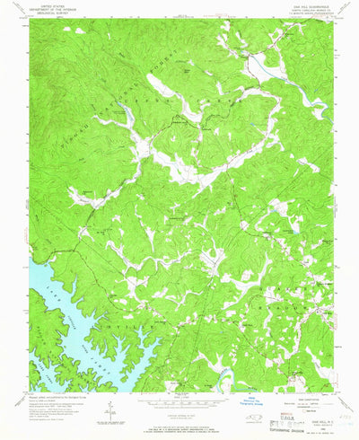 United States Geological Survey Oak Hill, NC (1956, 24000-Scale) digital map