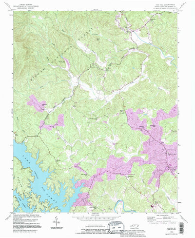 United States Geological Survey Oak Hill, NC (1993, 24000-Scale) digital map