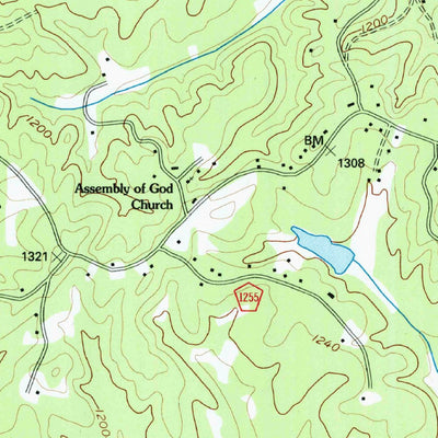 United States Geological Survey Oak Hill, NC (1994, 24000-Scale) digital map