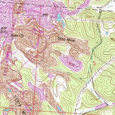 United States Geological Survey Oak Hill, OH (1961, 24000-Scale) digital map