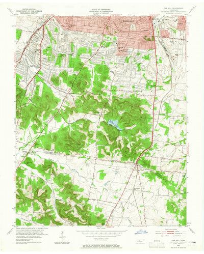United States Geological Survey Oak Hill, TN (1953, 24000-Scale) digital map