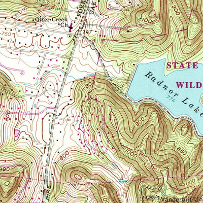 United States Geological Survey Oak Hill, TN (1968, 24000-Scale) digital map