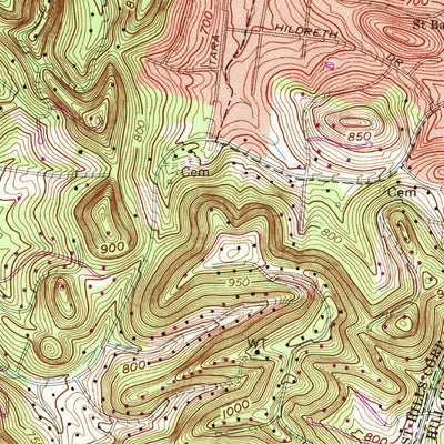 United States Geological Survey Oak Hill, TN (1968, 24000-Scale) digital map