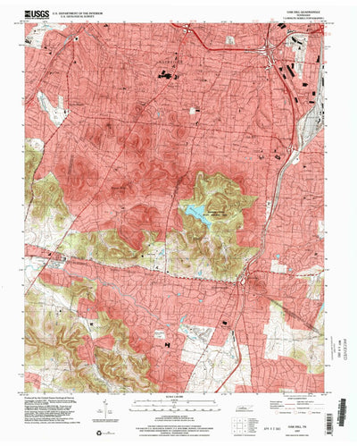 United States Geological Survey Oak Hill, TN (1997, 24000-Scale) digital map